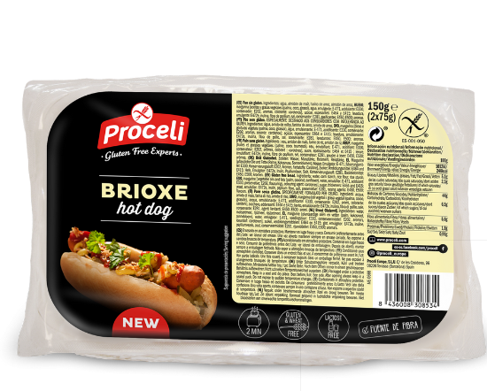 Hot Dog Brioxe sin gluten Proceli 150 g