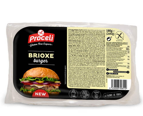 Burger Brioxe sin gluten Proceli 180 g