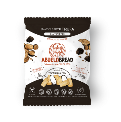 Snack sabor trufa sin gluten AbueloBread 50 g